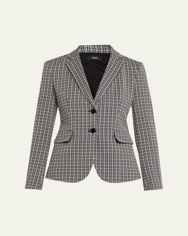 Carissa Plaid Slim-Fit Blazer